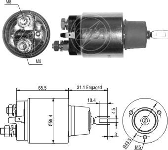 ERA ZM975 - Тяговое реле, соленоид, стартер unicars.by