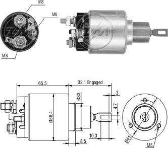 ERA ZM973 - Тяговое реле, соленоид, стартер unicars.by