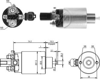 ERA ZM4695 - Тяговое реле, соленоид, стартер unicars.by