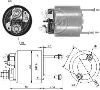 ERA ZM594 - Тяговое реле, соленоид, стартер unicars.by