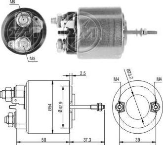 ERA ZM595 - Тяговое реле, соленоид, стартер unicars.by