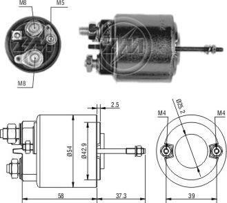 ERA ZM598 - Тяговое реле, соленоид, стартер unicars.by