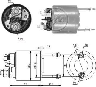 ERA ZM592 - Тяговое реле, соленоид, стартер unicars.by