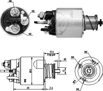 ERA ZM5494 - Тяговое реле, соленоид, стартер unicars.by