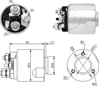 ERA ZM5495 - Тяговое реле, соленоид, стартер unicars.by