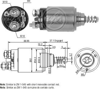 ERA ZM545 - Тяговое реле, соленоид, стартер unicars.by