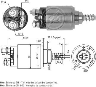 ERA ZM543 - Тяговое реле, соленоид, стартер unicars.by