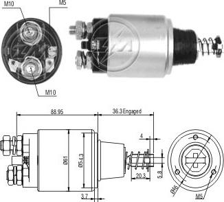 ERA ZM550 - Тяговое реле, соленоид, стартер unicars.by