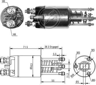 ERA ZM5651 - Тяговое реле, соленоид, стартер unicars.by