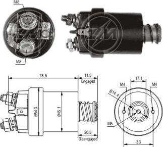 ERA ZM560 - Тяговое реле, соленоид, стартер unicars.by