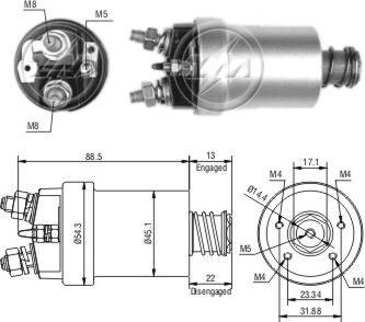 ERA ZM561 - Тяговое реле, соленоид, стартер unicars.by