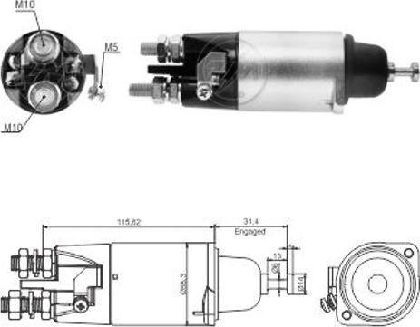 ERA ZM5898 - Тяговое реле, соленоид, стартер unicars.by