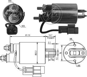 ERA ZM585 - Тяговое реле, соленоид, стартер unicars.by