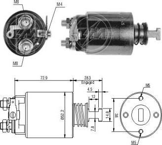 ERA ZM583 - Тяговое реле, соленоид, стартер unicars.by