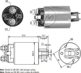 ERA ZM582 - Тяговое реле, соленоид, стартер unicars.by