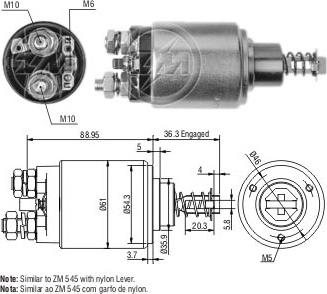 ERA ZM539 - Тяговое реле, соленоид, стартер unicars.by