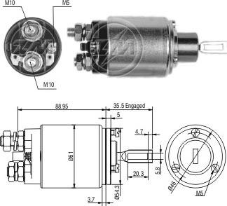 ERA ZM534 - Тяговое реле, соленоид, стартер unicars.by