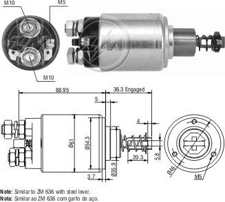 ERA ZM536 - Тяговое реле, соленоид, стартер unicars.by