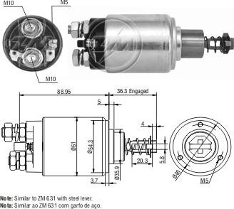 ERA ZM531 - Тяговое реле, соленоид, стартер unicars.by