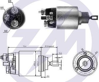 ERA ZM5381 - Тяговое реле, соленоид, стартер unicars.by