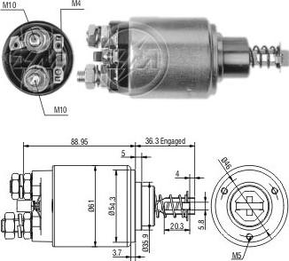 ERA ZM538 - Тяговое реле, соленоид, стартер unicars.by