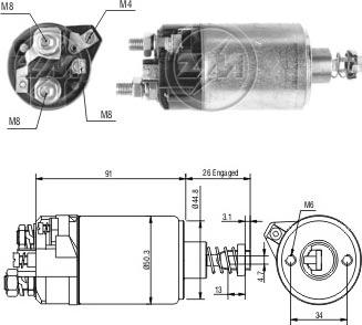 ERA ZM528 - Тяговое реле, соленоид, стартер unicars.by