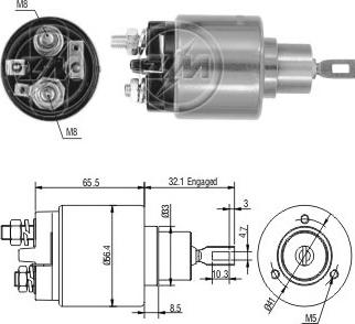 ERA ZM574 - Тяговое реле, соленоид, стартер unicars.by