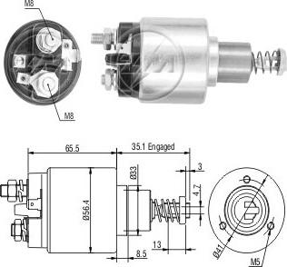 ERA ZM576 - Тяговое реле, соленоид, стартер unicars.by