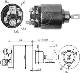 ERA ZM571 - Тяговое реле, соленоид, стартер unicars.by