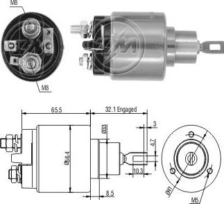 ERA ZM573C - Тяговое реле, соленоид, стартер unicars.by