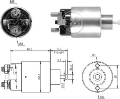 ERA ZM6995 - Тяговое реле, соленоид, стартер unicars.by