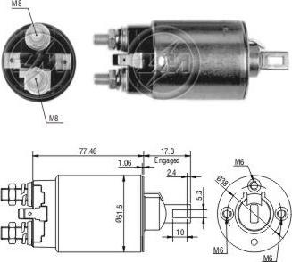 ERA ZM694 - Тяговое реле, соленоид, стартер unicars.by