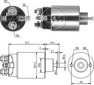 ERA ZM695 - Тяговое реле, соленоид, стартер unicars.by