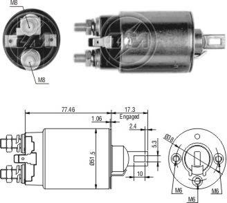 ERA ZM690 - Тяговое реле, соленоид, стартер unicars.by