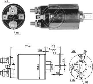 ERA ZM691 - Тяговое реле, соленоид, стартер unicars.by