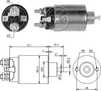 ERA ZM697 - Тяговое реле, соленоид, стартер unicars.by