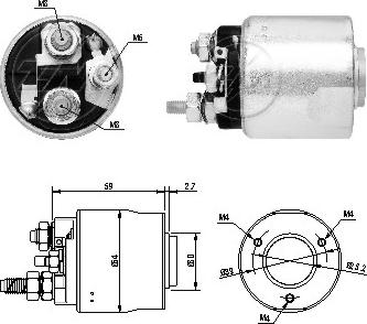 ERA ZM6495 - Тяговое реле, соленоид, стартер unicars.by