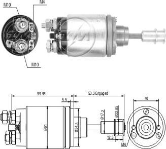 ERA ZM643 - Тяговое реле, соленоид, стартер unicars.by