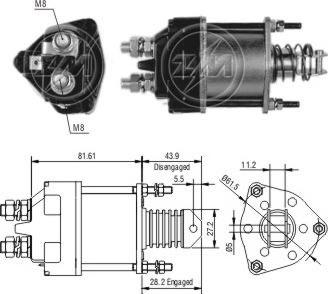 ERA ZM650 - Тяговое реле, соленоид, стартер unicars.by