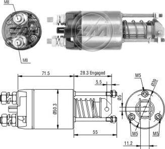 ERA ZM651 - Тяговое реле, соленоид, стартер unicars.by