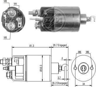 ERA ZM664 - Тяговое реле, соленоид, стартер unicars.by