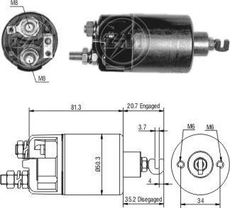 ERA ZM660 - Тяговое реле, соленоид, стартер unicars.by