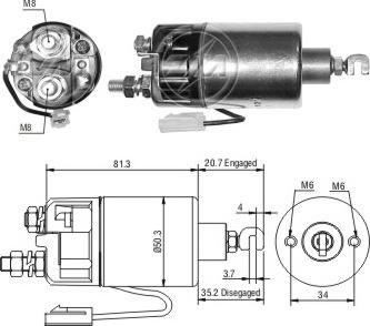 ERA ZM662 - Тяговое реле, соленоид, стартер unicars.by