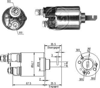 ERA ZM606 - Тяговое реле, соленоид, стартер unicars.by