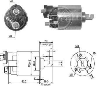 ERA ZM608 - Тяговое реле, соленоид, стартер unicars.by