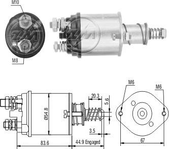 ERA ZM615 - Тяговое реле, соленоид, стартер unicars.by