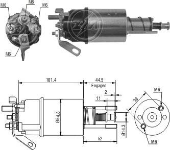 ERA ZM610 - Тяговое реле, соленоид, стартер unicars.by