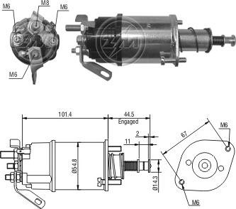 ERA ZM611 - Тяговое реле, соленоид, стартер unicars.by