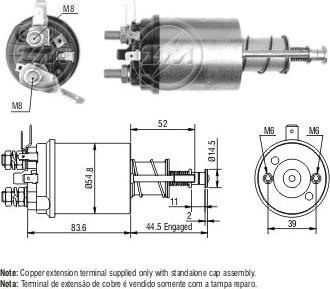 ERA ZM612 - Тяговое реле, соленоид, стартер unicars.by