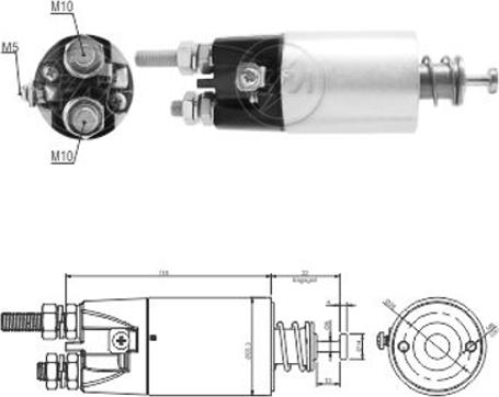 ERA ZM6897 - Тяговое реле, соленоид, стартер unicars.by